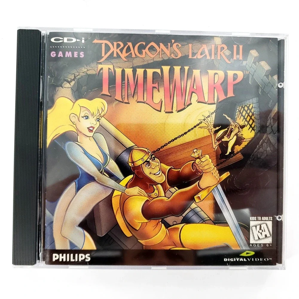 Dragon's Lair II: Time Warp (Philips CD-i, 1994) Complete w/ Slip Cover Tested